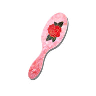 Solar Eclipse Hand-Painted Vintage Rose Amazing Acetate 2-1 Daily Hair Brush