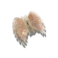 Solar Eclipse Hand-Painted Acetate Angle Wings Claw Hair Clip Pearl