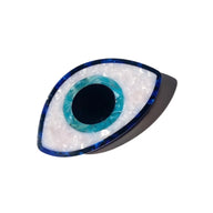 Solar Eclipse Hand Painted Evil Eye Claw Hair Clip