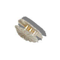 Solar Eclipse Hand Painted April Birth Flower Claw Hair Clip