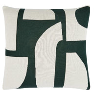 Soft Cotton Knit Cushion Bruten Range in Forest Green 50 x 50cm by Sophie Home