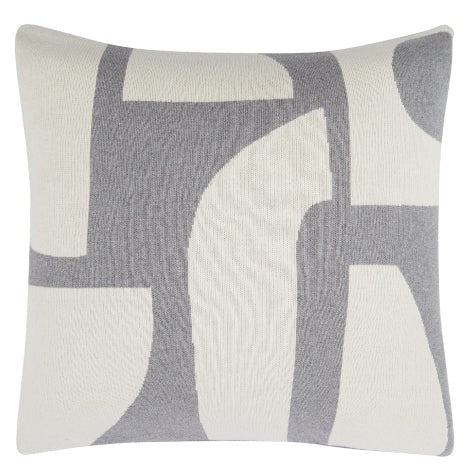Sophie Home Bruten Range Soft Cotton Knit Cushion - Grey 50 x 50cm