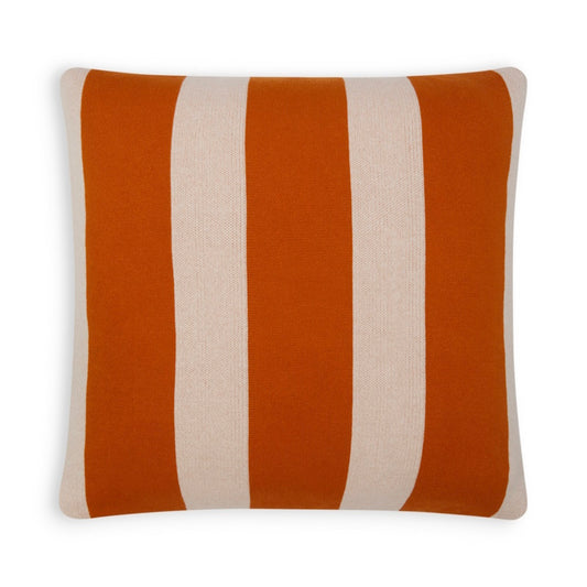 Sophie Home Enkel Soft Cotton Knit Cushion - Burnt Orange 50 x 50cm