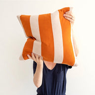 Sophie Home Enkel Soft Cotton Knit Cushion Burnt Orange 50 x 50cm