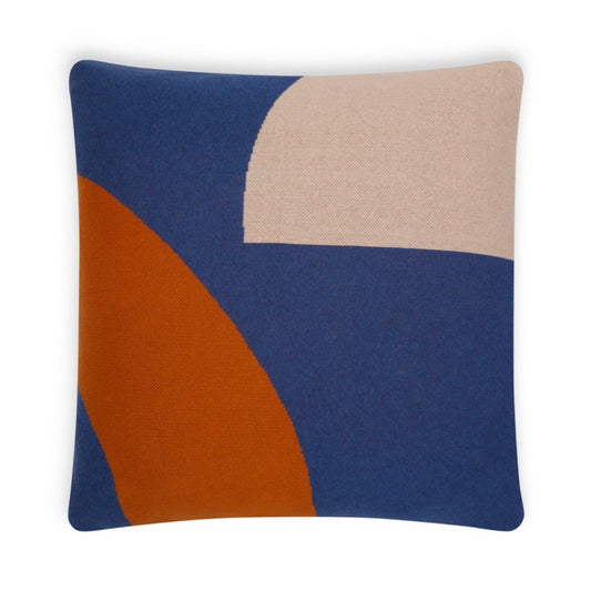 Sophie Home Ilo Soft Cotton Knit Cushion - Blue 50 x 50cm