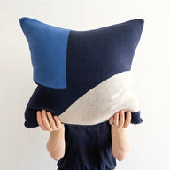 Sophie Home Ilo Soft Cotton Knit Cushion Navy 50 x 50cm