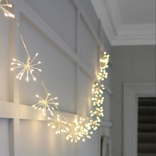 Starburst Chain Lights Silver / Mains 3 Metres by Lightstyle London