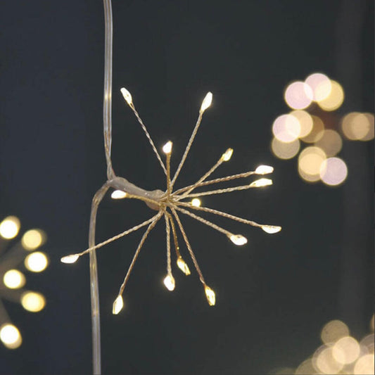 Starburst LED Chain Lights Silver Mains Powered 3 Metres in Length by Lightstyle London