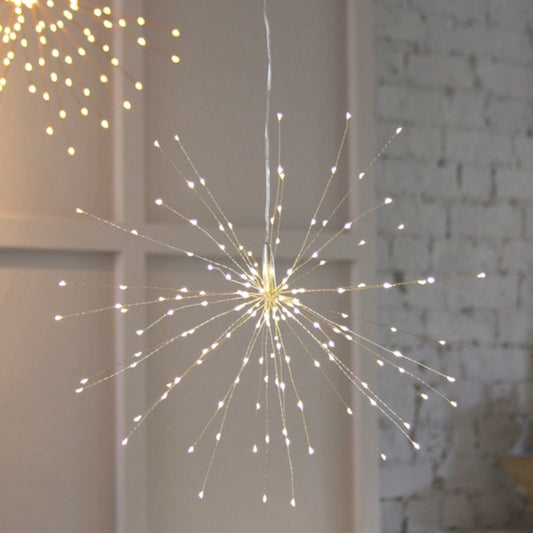 Starburst Silver Large Hanging LED Light Mains Powered by Lightstyle London