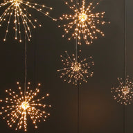 Starburst Silver Large Hanging LED Light Mains Powered by Lightstyle London