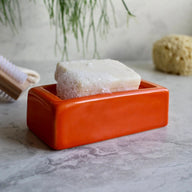Stolen Form London Brick Soap Dish in Orange