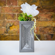 London Brick Ceramic Vase in Grey Height 20cm by Stolen Form