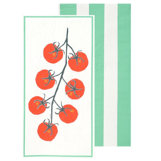 Tomato Long Lunch Paper Napkins (Pack of 16)