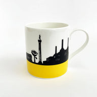 The Art Rooms Bone China Mug Skyline Yellow