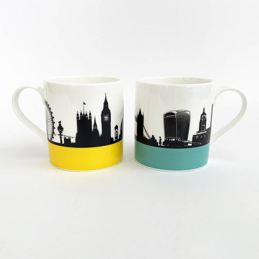 The Art Rooms Bone China Mugs Skyline