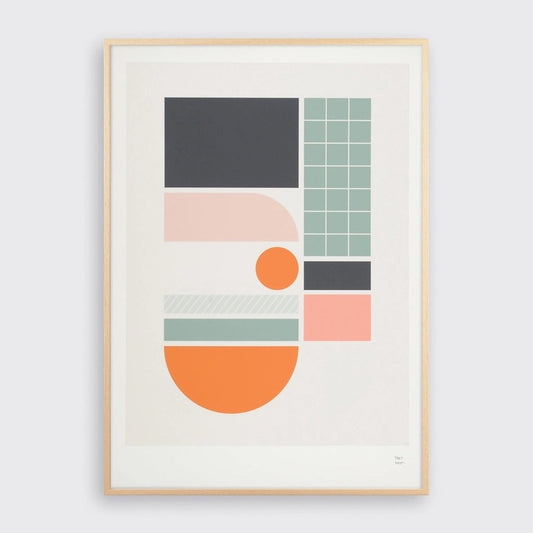 Tom Pigeon Geometric Giclee Art Print / Tile 1 - A3