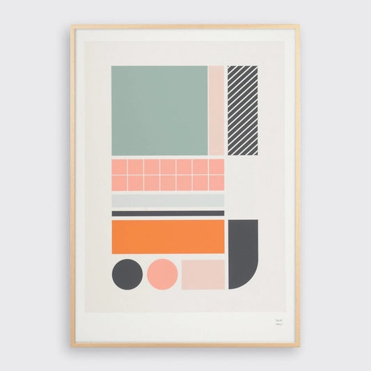 Tom Pigeon Geometric Giclee A3 Art Print Tile 3