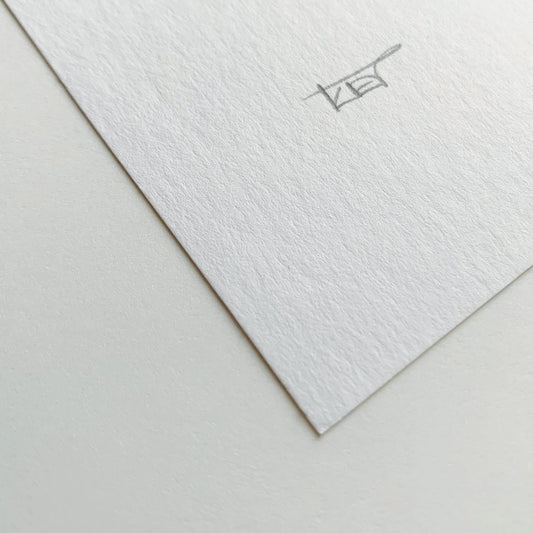 Tom Pigeon Limited Edition Geometric Letter Press Art Print Hatch 1 30x40cm