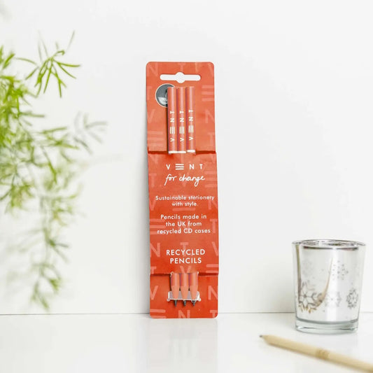 VENT for Change Make A Mark Recycled Pencils / Pack of 3 - Orange