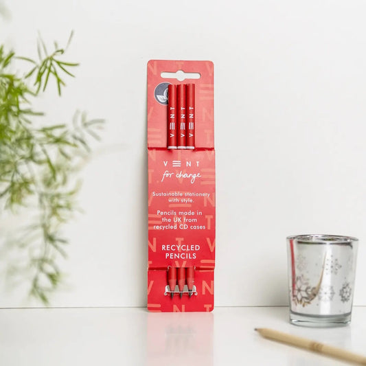 Vent for Change Mark A Mark Recycled Pencils Pack of 3 Red