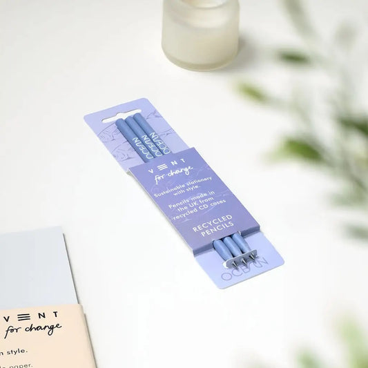 VENT for Change Ocean Recycled Pencils / Pack of 3 - Blue Ocean