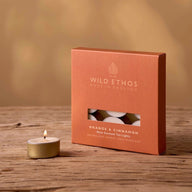 Wild Ethos Cinnamon & Orange Scented Tealights Box of 9
