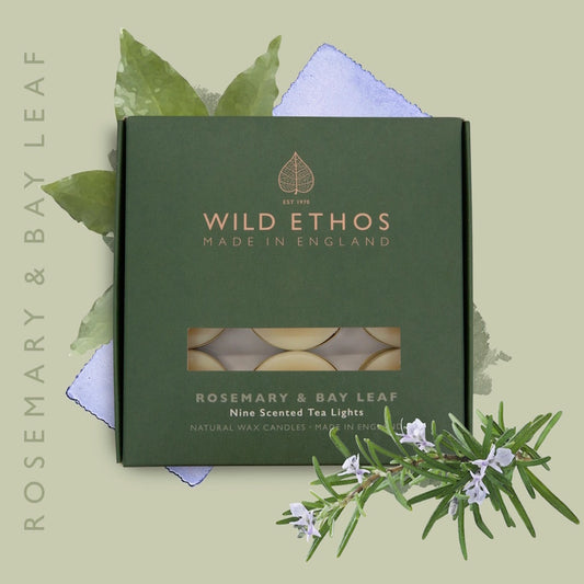 Wild Ethos Rosemary & Bay Leaf Scented Tealights / Box of 9