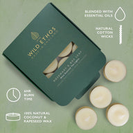 Wild Ethos Rosemary & Bay Leaf Scented Tealights Box of 9
