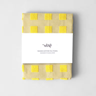 Wrap Tea Towel Squares in Yellow and Oat