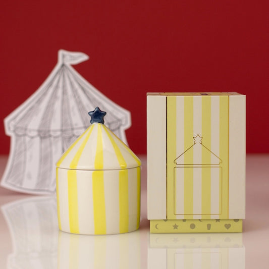 Zesty Lemons Carnival Yellow Fortune Teller Scented Candle - Amber and Bergamot