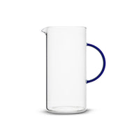 Vincent clear and blue glass jug, height 20 cm, capacity 1.4 litres by ByOn