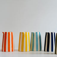 Musango Handmade Candy Stripe Pattern Creamers in various colours