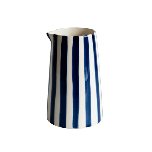 Musango Handmade - Blue Candy Stripe Pattern Large Jug
