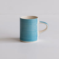 Musango Handmade Plain Wash Pattern Espresso Cup in Turquoise