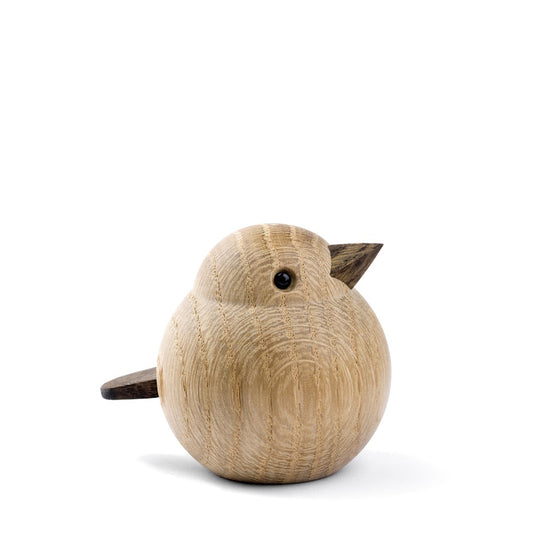 Wooden Baby Sparrow handcrafted from Natural Oak by Kristian Jakobsen for novoform