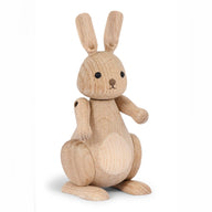 Wooden Bunny Rabbit handcrafted from Natural Oak and Ash Wood by Kristian Jakobsen for novoform