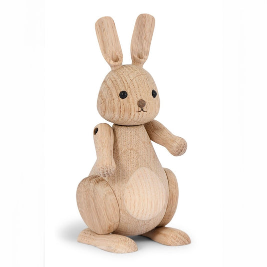 Wooden Bunny Rabbit handcrafted from Natural Oak and Ash Wood by Kristian Jakobsen for novoform