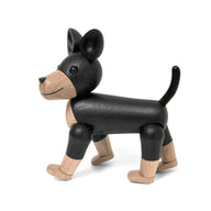 Wooden Charlie The Dog handcrafted from black stained Oak by Kristian Jakobsen for novoform