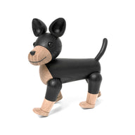 Wooden Charlie The Dog handcrafted from black stained Oak by Kristian Jakobsen for novoform