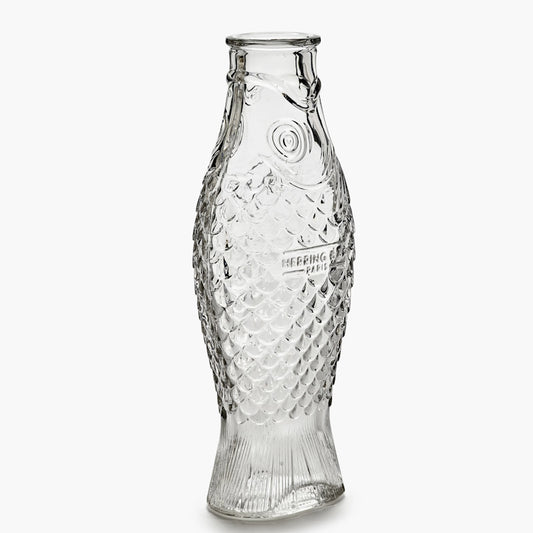 Fish and Fish clear glass carafe by Paola Navone for Serax