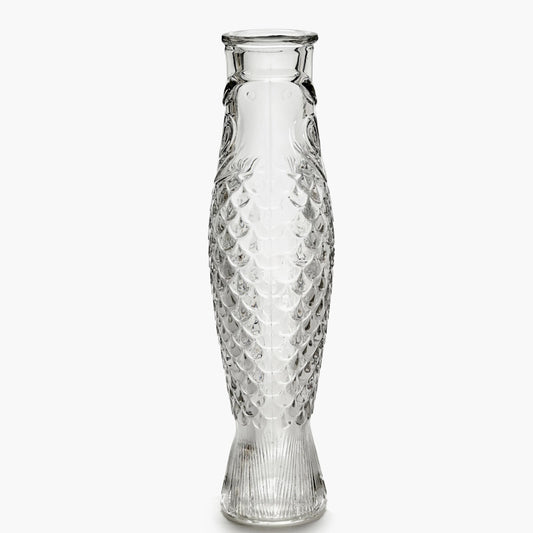 Fish and Fish clear glass carafe by Paola Navone for Serax