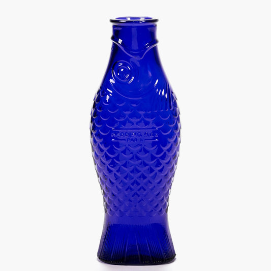 Fish & Fish Glass Carafe - Dark Blue 1L by Paola Navone for Serax