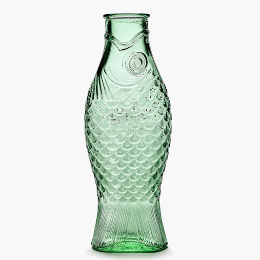 Fish & Fish Glass Carafe - Light Green 1L by Paola Navone for Serax