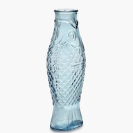 Fish and Fish light blue glass carafe by Paola Navone for Serax