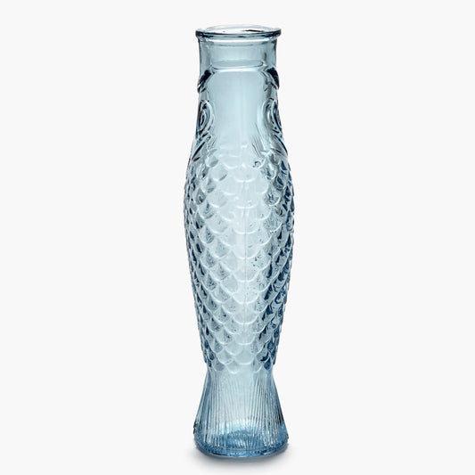 Fish & Fish Glass Carafe - Light Blue 1L by Paola Navone for Serax