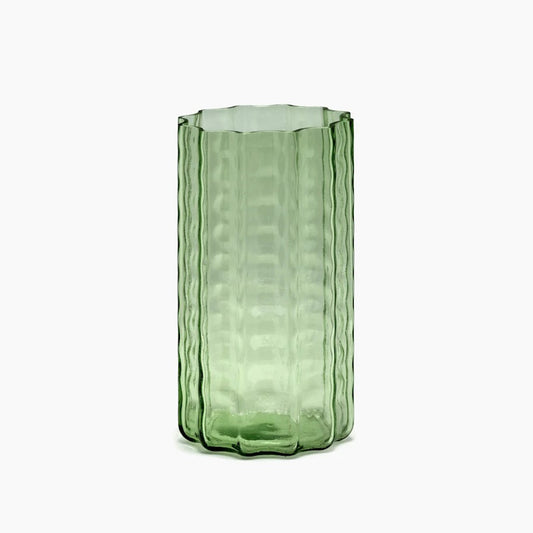 Vase Waves Transparent Green by Ruben Deriemaeker for Serax