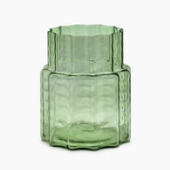 Vase Green Transparent Glass Waves 04 by Ruben Deriemaeker for Serax