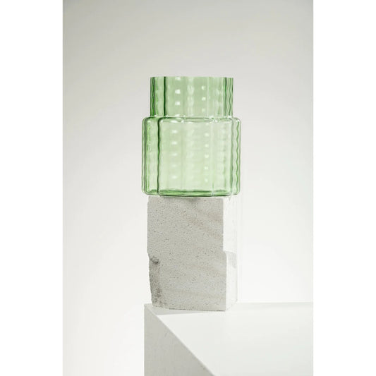 Vase Green Transparent Waves 04 by Ruben Deriemaeker for Serax