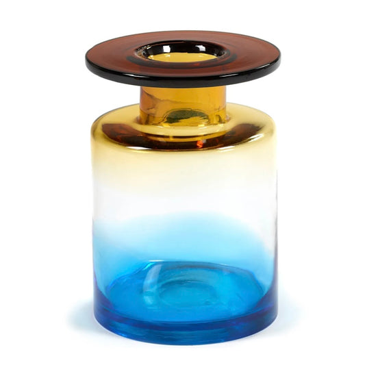 Wind & Fire Vase - Blue and Amber Medium H27cm by Marie Michielssen for Serax