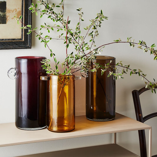 Wind and Fire Glass Vases in various colours with handles by Marie Michielssen for Serax